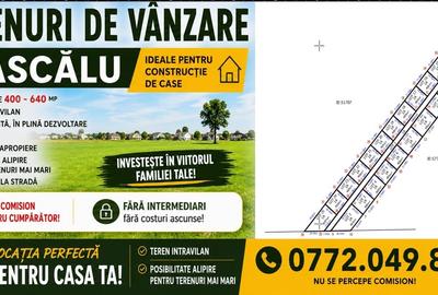 Teren Construcții intravilan de 600 mp, în Dascălu - 2
