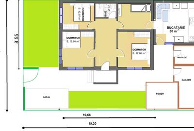 Casă cu 4 camere cu Teren 1800 Mp în Central