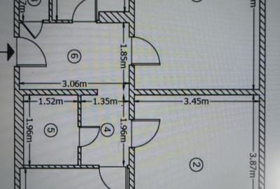 Apartament cu 3 camere decomandat, mobilat în Giurgiului