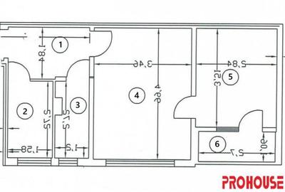 Apartament cu 2 camere nedecomandat în Cornișa