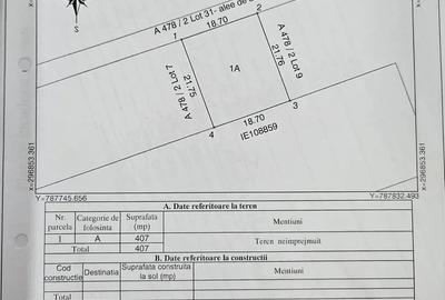 Teren de 407 mp, în Lazu