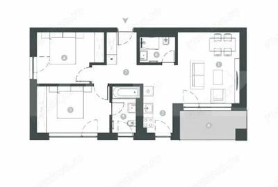 Apartament cu 3 camere semidecomandat în Circumvalațiunii - 1