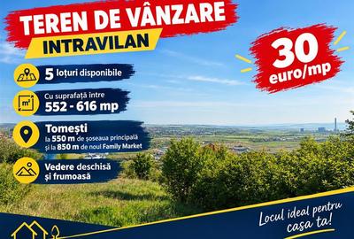 Teren intravilan de 602 mp, în Tomești