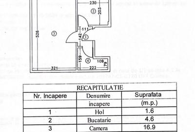 Garsonieră decomandată în Central