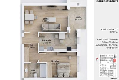 Apartament cu 2 camere decomandat în 1 Decembrie 1918 - 1