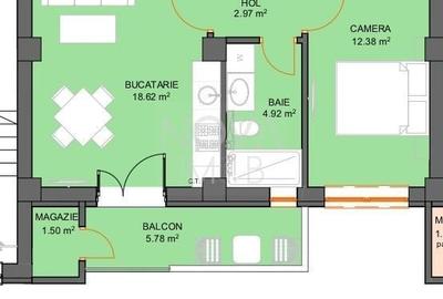 Apartament cu 2 camere decomandat în Central