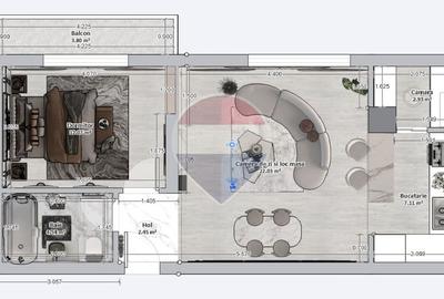Apartament cu 2 camere decomandat în Vest