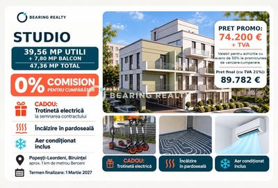 Apartament cu 2 camere semidecomandat în Est