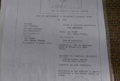 Teren de 2012 mp, în Sinoie - 1