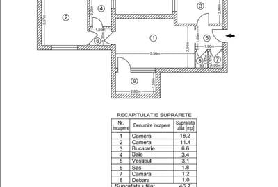 Apartament cu 2 camere semidecomandat în Pantelimon