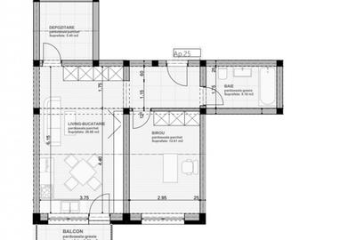 Apartament cu 2 camere semidecomandat în Sânpetru - 2