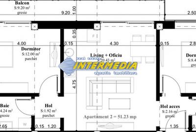 Apartament cu 2 camere decomandat în Ampoi 3 - 10