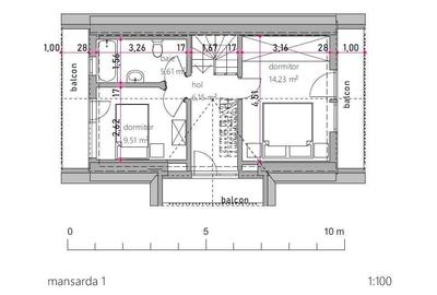 Casă cu 4 camere în Central - 1