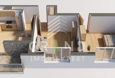 Apartament cu 2 camere semidecomandat, mobilat în Mărăști
