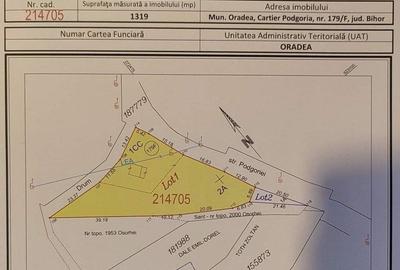 Teren de 1349 mp, în Podgoria