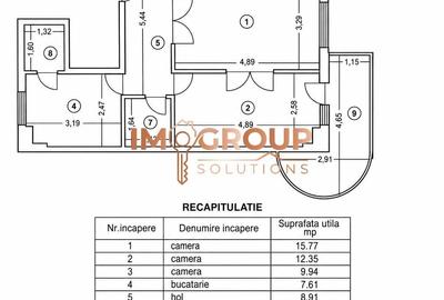 Apartament cu 3 camere decomandat în Gară