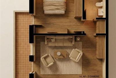 Apartament cu 2 camere semidecomandat în Burdujeni - 2