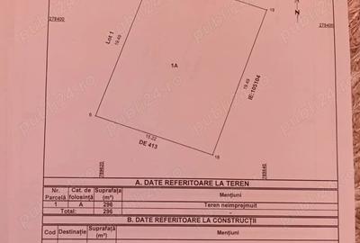 Teren de 300 mp, în Central