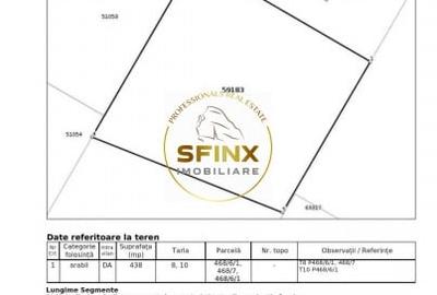 Teren Construcții intravilan de 438 mp, în Berceni