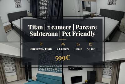 Apartament cu 2 camere decomandat, mobilat în Titan