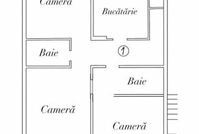 Apartament cu 3 camere decomandat, mobilat în Mărăști