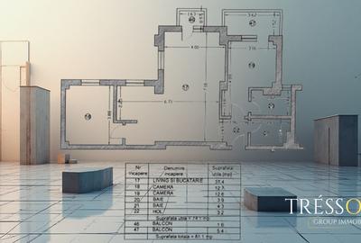 Apartament cu 3 camere decomandat, mobilat în Km 5 - 2