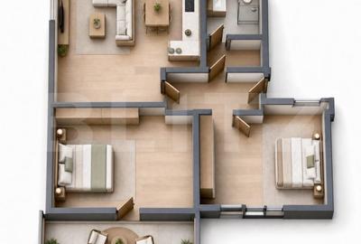 Apartament cu 3 camere decomandat în Central - 1