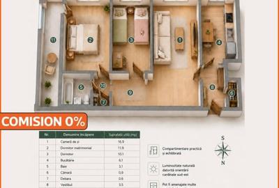 Apartament cu 3 camere în Titan - 10