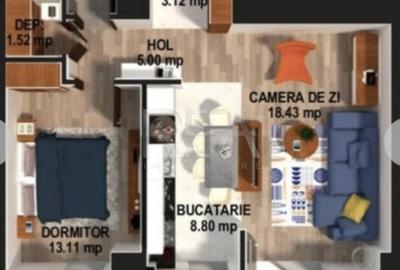 Apartament cu 2 camere decomandat, mobilat în Drumul Taberei - 15
