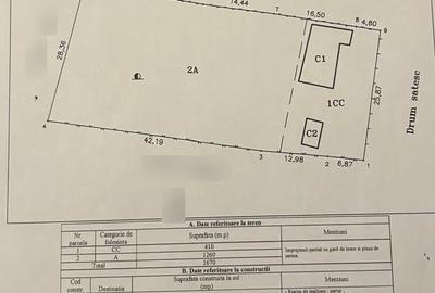 Casă cu 3 camere cu Teren 1670 Mp în Ciocani