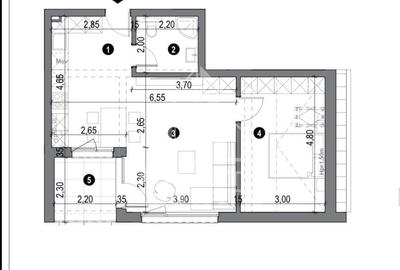 Apartament cu 2 camere semidecomandat în Elisabetin