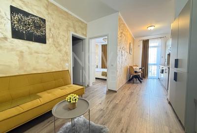 Apartament cu 2 camere semidecomandat, mobilat în Exterior Vest