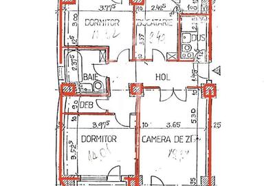 Apartament cu 3 camere decomandat în Terezian