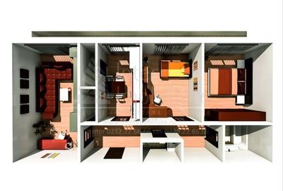 Apartament cu 3 camere în Centru Civic