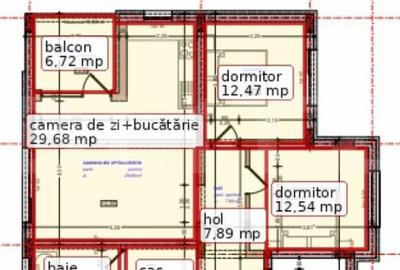 Apartament cu 3 camere semidecomandat în Central - 1
