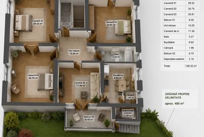 Apartament cu 4 camere decomandat în Sub Arini - 17