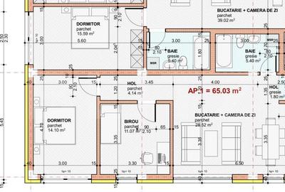 Apartament cu 3 camere în Calea Moldovei