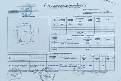 Teren de 540 mp, în Central - 2