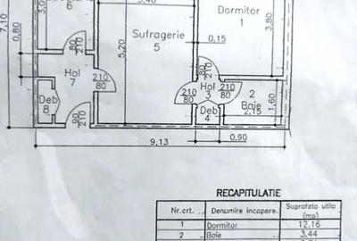 Apartament cu 2 camere semidecomandat în Sud