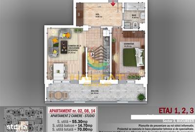 Apartament cu 2 camere în Sălăjan