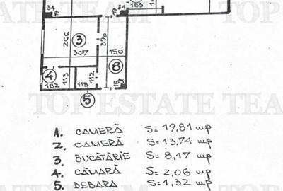 Apartament cu 2 camere semidecomandat, mobilat în Baicului