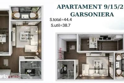 Garsonieră decomandată în Theodor Pallady