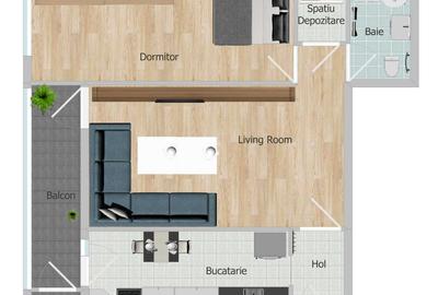 Apartament cu 2 camere semidecomandat în Zorilor - 16