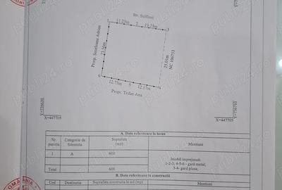 Teren de 600 mp, în Central