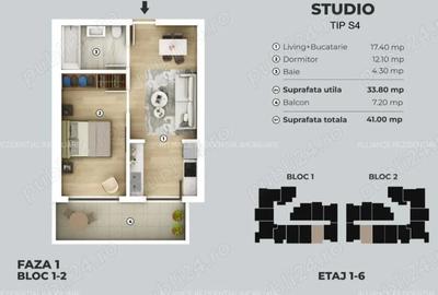 Apartament cu 2 camere decomandat în Central