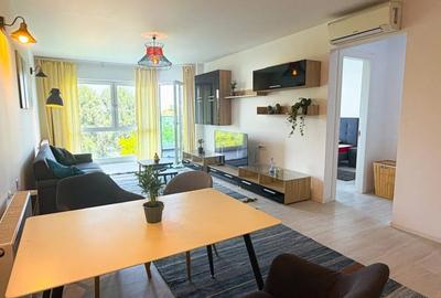Apartament cu 2 camere semidecomandat, mobilat în Floreasca