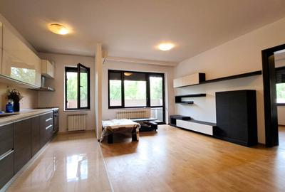 Apartament cu 2 camere semidecomandat, mobilat în Băneasa