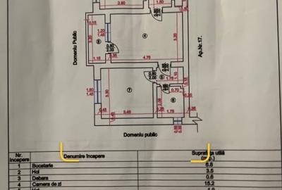 Apartament cu 2 camere semidecomandat în Centrul Vechi