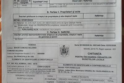 Teren de 500 mp, în Nojorid - 1