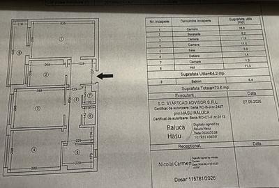 Apartament cu 3 camere decomandat în Central